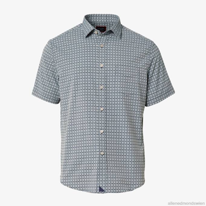Allen Edmonds Clothing D66B173 | Allen Edmonds Untuckit Keller Kurzarmhemd Marine unisex
