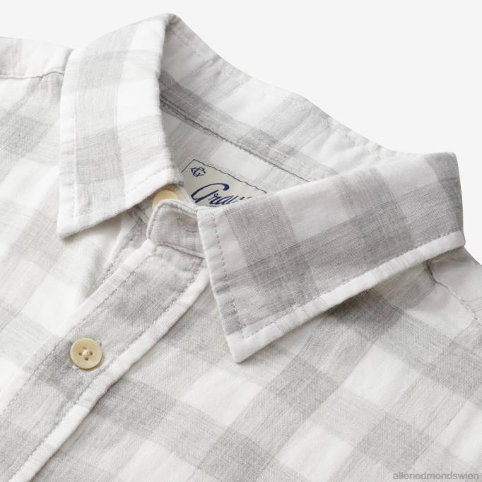 Allen Edmonds Clothing D66B195 | Allen Edmonds Graues Durham-Karohemd Blau unisex