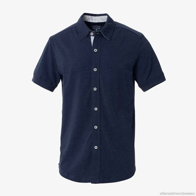 Allen Edmonds Clothing D66B204 | Allen Edmonds Aktives Button-Down-Kurzarmhemd Marine unisex