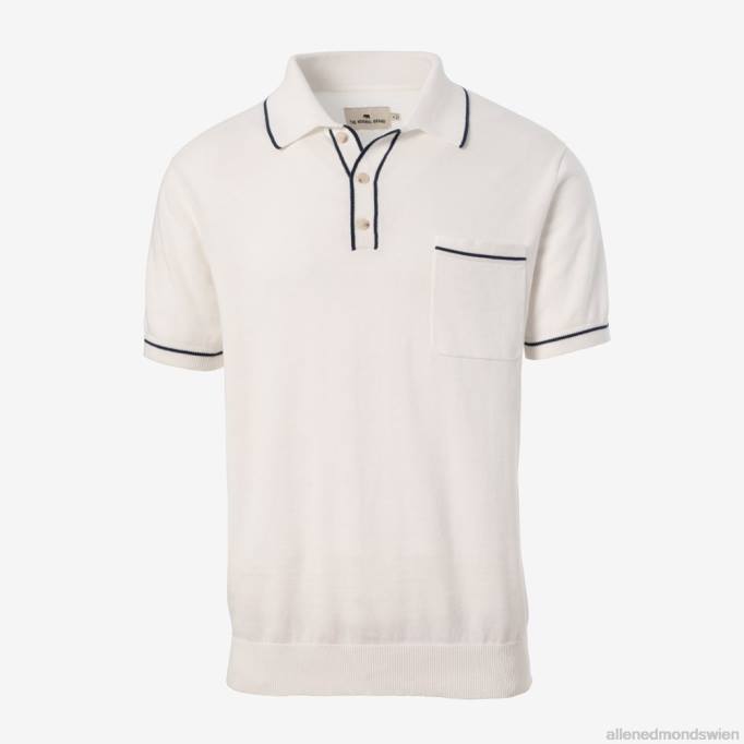 Allen Edmonds Clothing D66B496 | Allen Edmonds Das normale Strickpolo der Marke Robles Weiß unisex