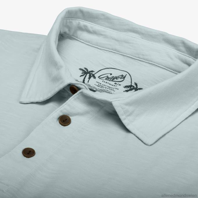 Allen Edmonds Clothing D66B523 | Allen Edmonds Greyers South Bay Slub-Polo hellblau unisex