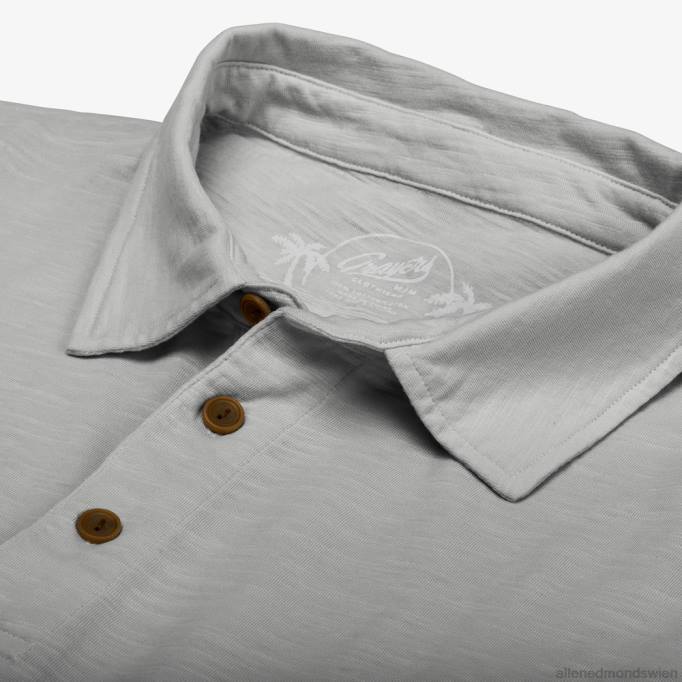 Allen Edmonds Clothing D66B524 | Allen Edmonds Greyers South Bay Slub-Polo grau unisex