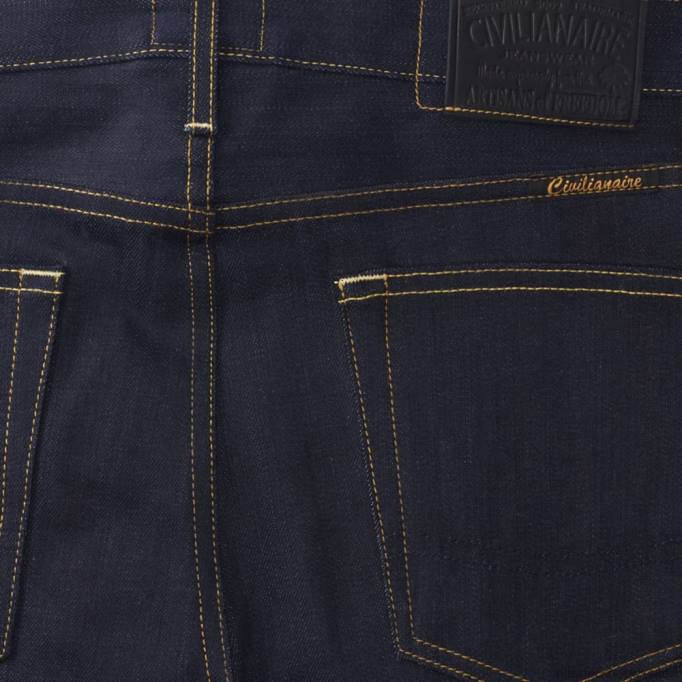 Allen Edmonds Clothing D66B161 | Allen Edmonds Civilaire – Slim-Jeans „Walker“ mit geradem Bein in Overdye Raw überfärbtes Rohblau unisex