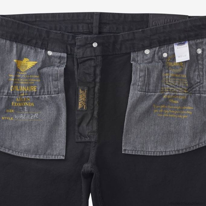 Allen Edmonds Clothing D66B499 | Allen Edmonds Civilaire Walker Slim-Jeans mit gerader Passform Schwarz unisex