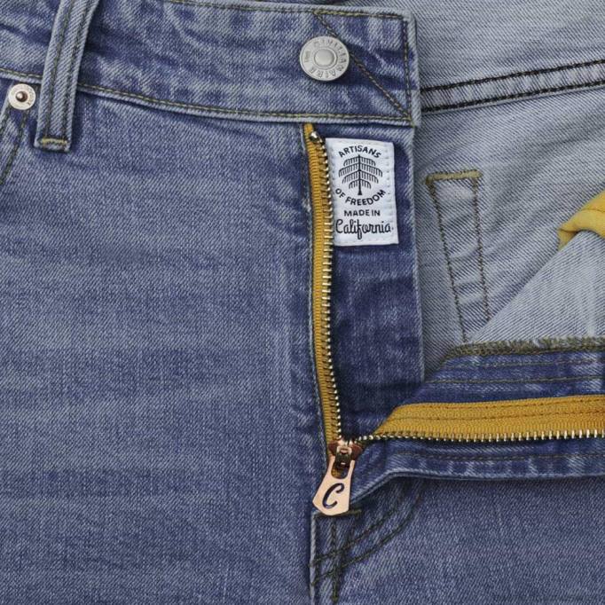 Allen Edmonds Clothing D66B503 | Allen Edmonds Civilaire Walker Slim-Jeans mit gerader Passform mittleres Distressed-Blau unisex