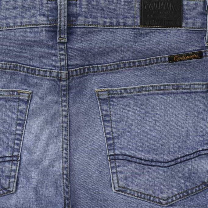 Allen Edmonds Clothing D66B503 | Allen Edmonds Civilaire Walker Slim-Jeans mit gerader Passform mittleres Distressed-Blau unisex