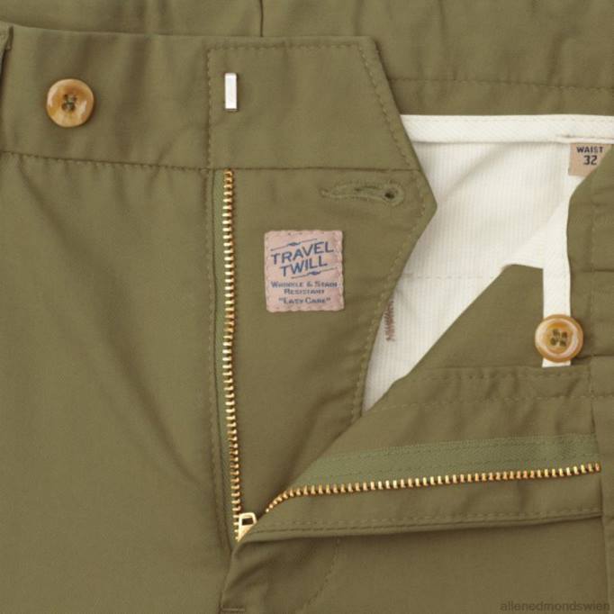 Allen Edmonds Clothing D66B505 | Allen Edmonds Klassisch geschnittene, elegante Khaki-Hose Olive unisex