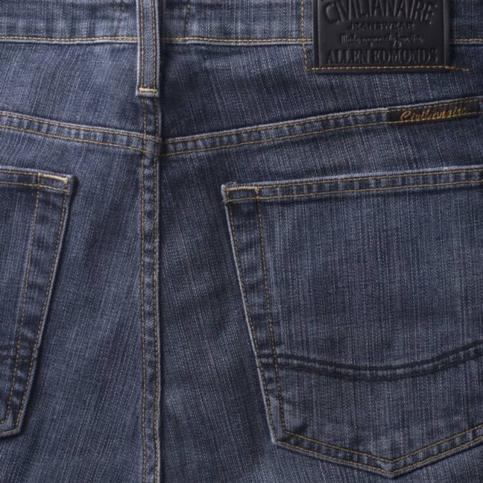 Allen Edmonds Clothing D66B514 | Allen Edmonds Civilaire Dean Jeans mit normaler Passform hellblaue Spülung unisex
