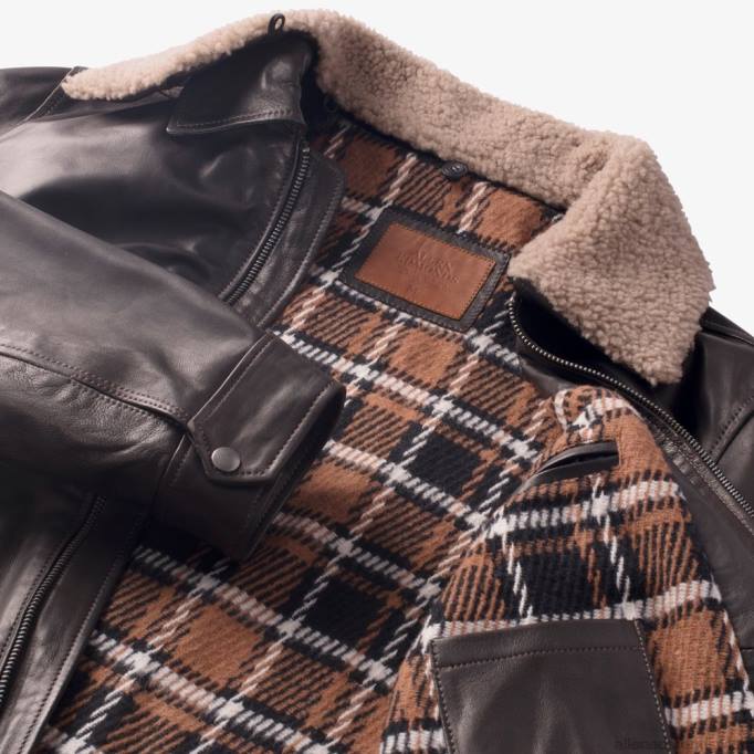 Allen Edmonds Clothing D66B159 | Allen Edmonds Bomberjacke aus Lammfell braun unisex