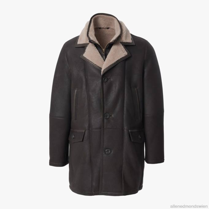 Allen Edmonds Clothing D66B166 | Allen Edmonds seidige Shearling-Jacke kastanienbraun unisex