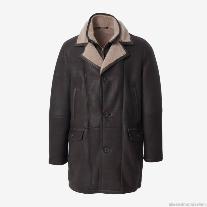 Allen Edmonds Clothing D66B166 | Allen Edmonds seidige Shearling-Jacke kastanienbraun unisex