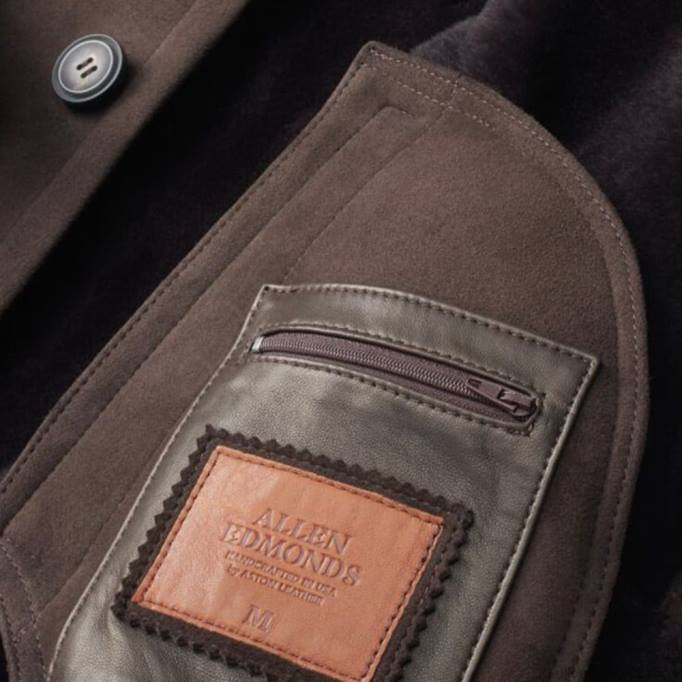 Allen Edmonds Clothing D66B175 | Allen Edmonds Automantel aus Lammfell kastanienbraun unisex