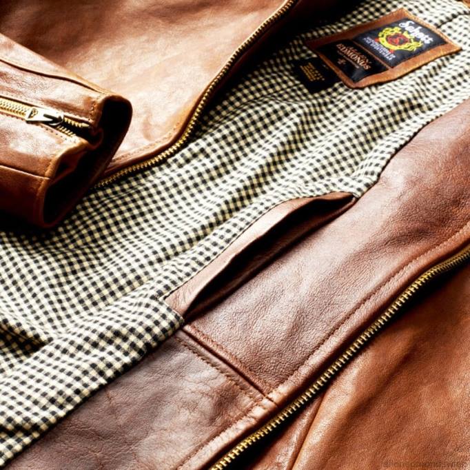 Allen Edmonds Clothing D66B176 | Allen Edmonds Cafe-Racer-Jacke braun unisex