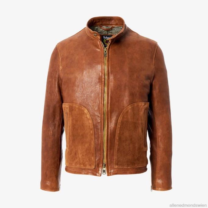 Allen Edmonds Clothing D66B176 | Allen Edmonds Cafe-Racer-Jacke braun unisex
