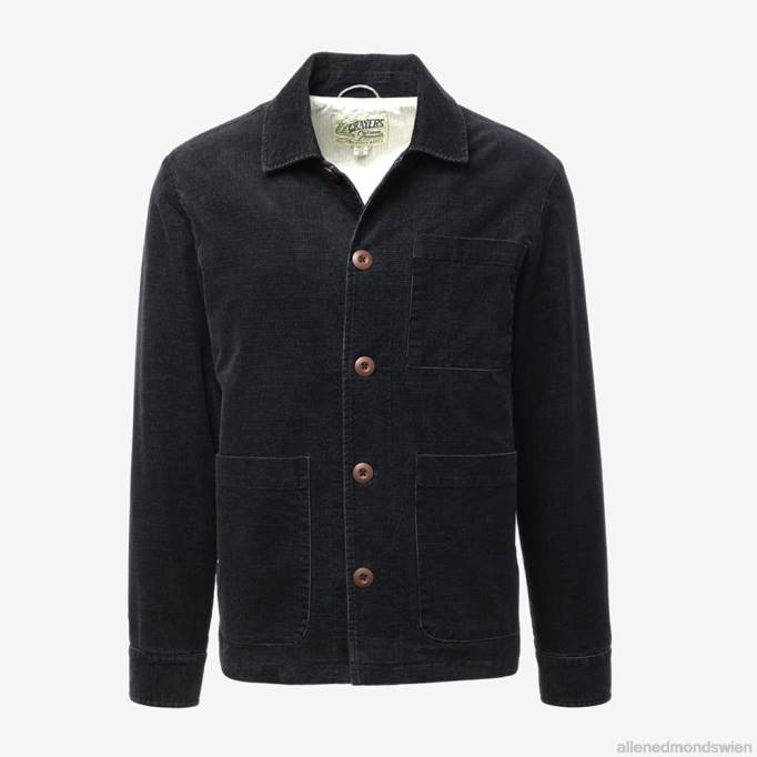 Allen Edmonds Clothing D66B197 | Allen Edmonds Grauer Cord-Arbeitsmantel Schwarz unisex
