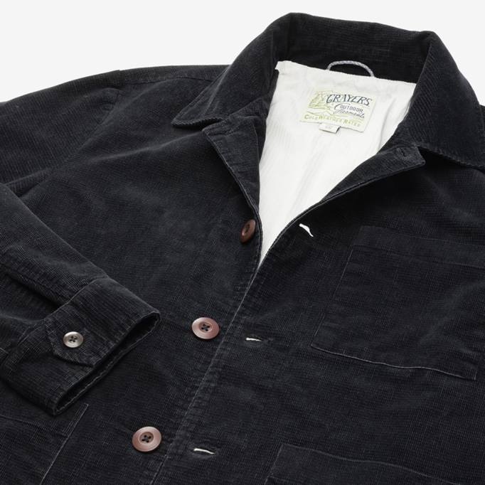 Allen Edmonds Clothing D66B197 | Allen Edmonds Grauer Cord-Arbeitsmantel Schwarz unisex