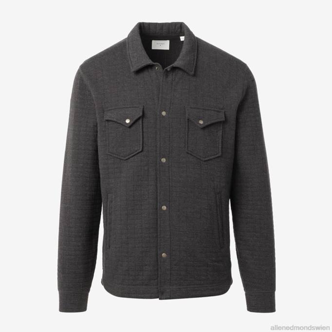 Allen Edmonds Clothing D66B229 | Allen Edmonds Billy Reid – gesteppte Strickjacke mit Gittermuster Holzkohle unisex