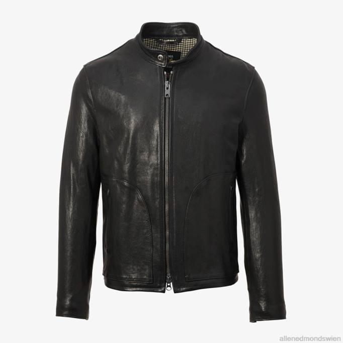 Allen Edmonds Clothing D66B506 | Allen Edmonds Cafe-Racer-Jacke Schwarz unisex
