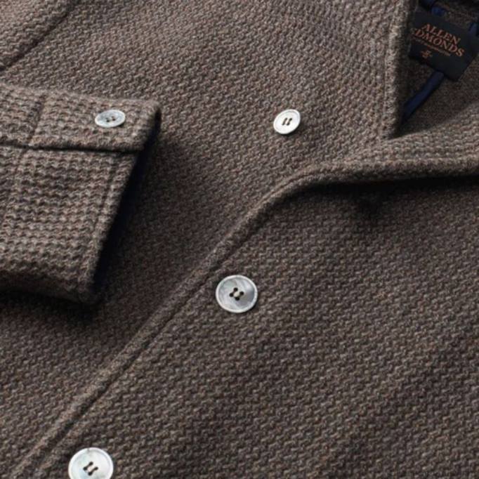 Allen Edmonds Clothing D66B508 | Allen Edmonds Blazer aus Wollstrick hellbraun unisex