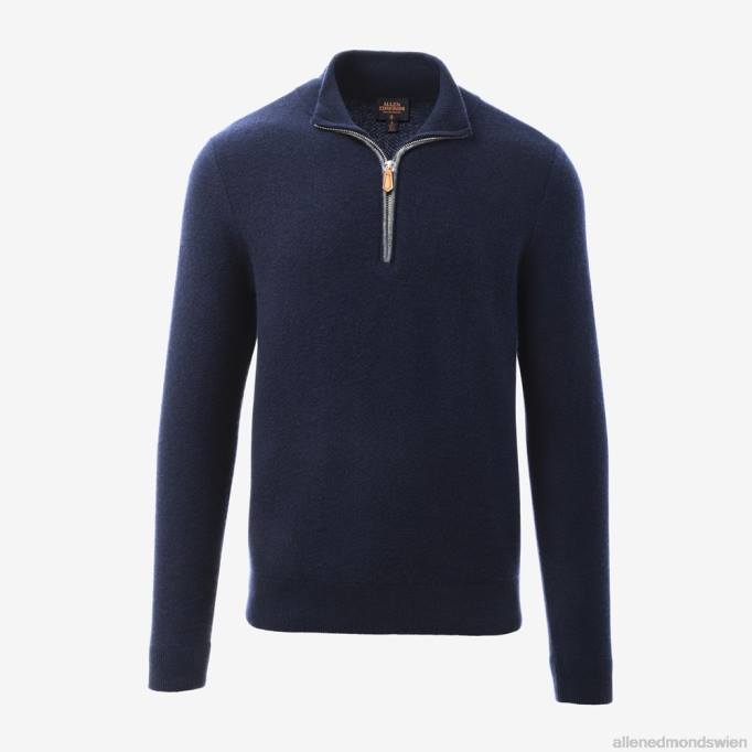 Allen Edmonds Clothing D66B191 | Allen Edmonds Pullover aus Wolle und Kaschmir mit Viertelreißverschluss Marine unisex