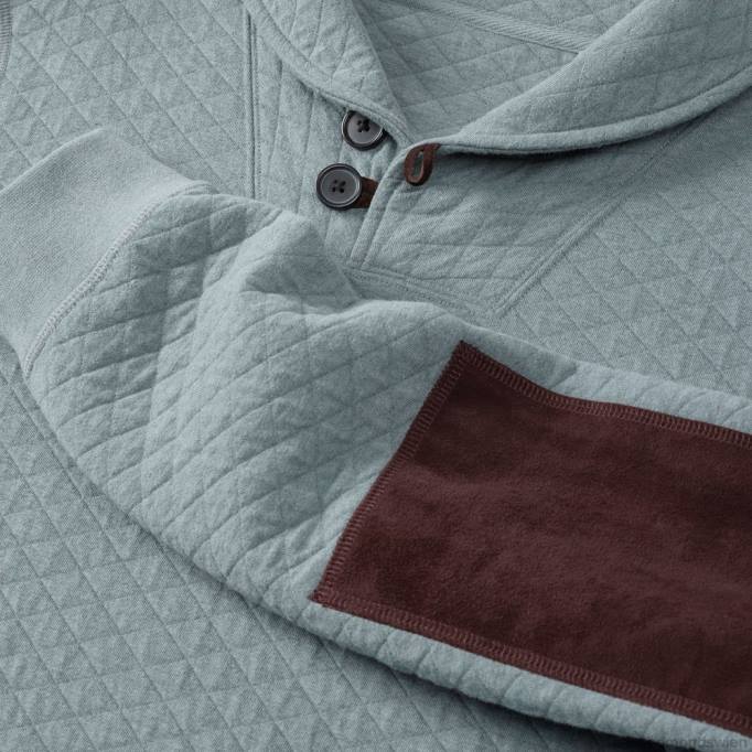 Allen Edmonds Clothing D66B231 | Allen Edmonds Billy Reid gestepptes Sweatshirt mit Schalkragen blau waschen unisex