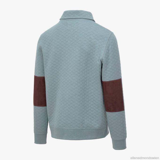Allen Edmonds Clothing D66B231 | Allen Edmonds Billy Reid gestepptes Sweatshirt mit Schalkragen blau waschen unisex