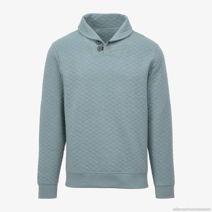 Allen Edmonds Clothing D66B231 | Allen Edmonds Billy Reid gestepptes Sweatshirt mit Schalkragen blau waschen unisex