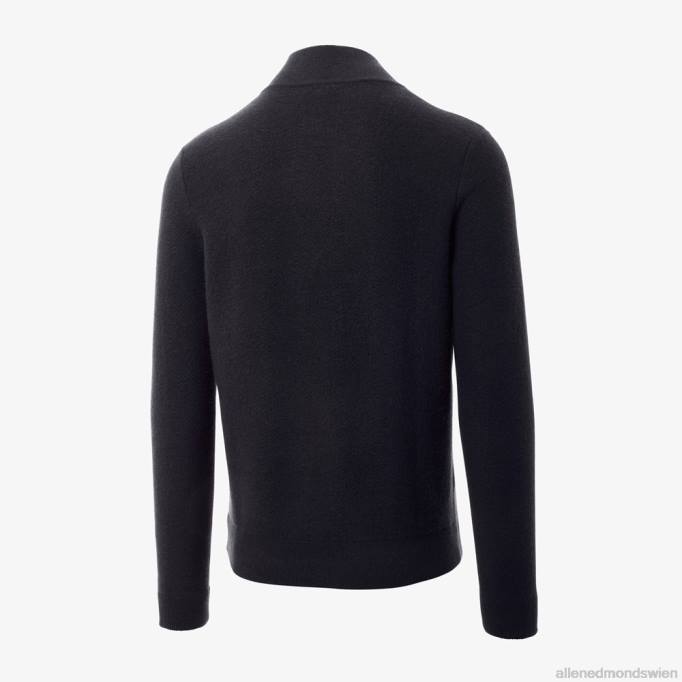 Allen Edmonds Clothing D66B517 | Allen Edmonds Pullover aus Wolle und Kaschmir mit Viertelreißverschluss Schwarz unisex