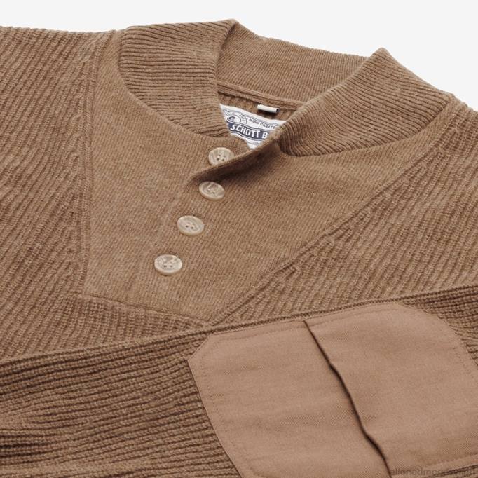 Allen Edmonds Clothing D66B521 | Allen Edmonds Schott N.Y.C. Militär-Henley-Pullover Kamel unisex
