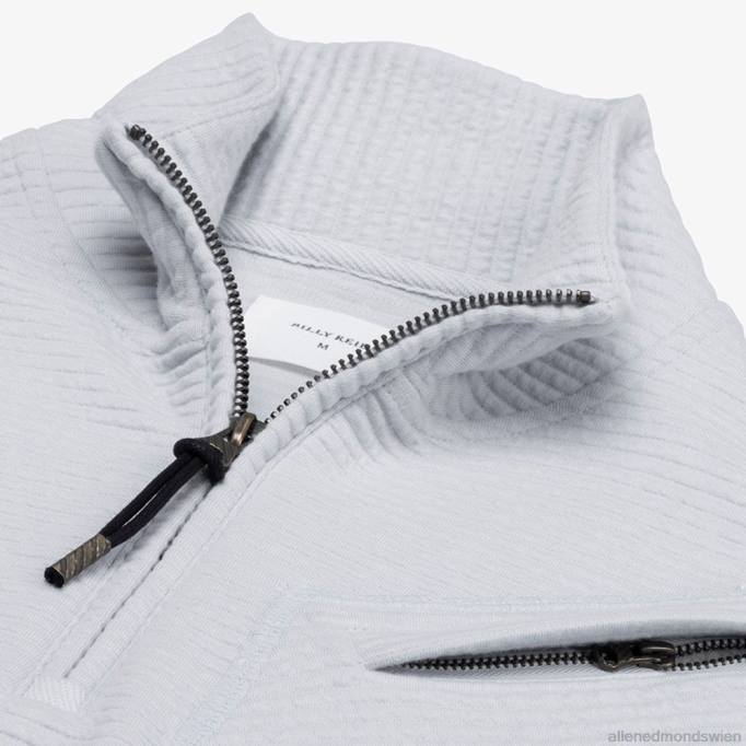 Allen Edmonds Clothing D66B537 | Allen Edmonds Billy Reid gesteppter Pullover mit halbem Reißverschluss Himmelblau unisex