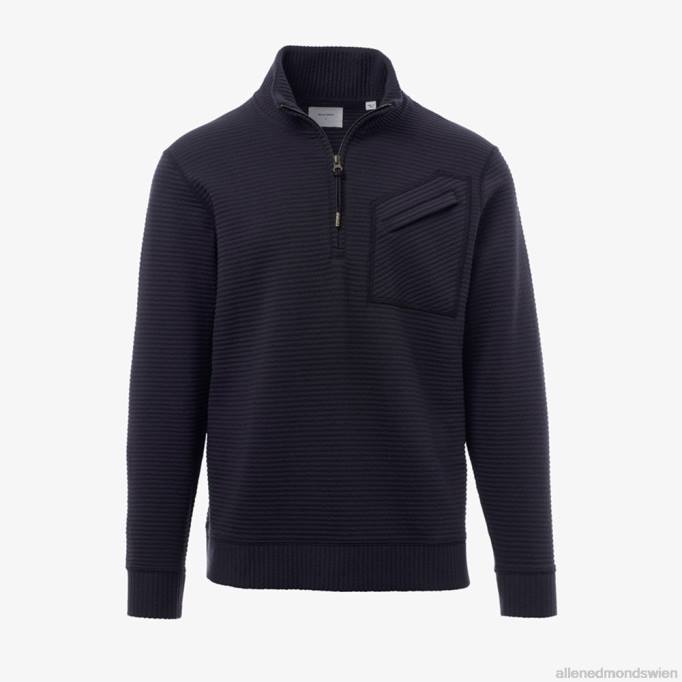 Allen Edmonds Clothing D66B538 | Allen Edmonds Billy Reid gesteppter Pullover mit halbem Reißverschluss Marine unisex