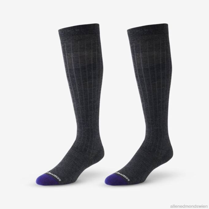 Allen Edmonds Clothing D66B179 | Allen Edmonds Coole, über die Wade reichende Merino-Kleidersocken Anthrazitgrau unisex