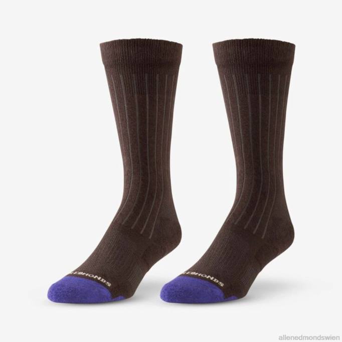 Allen Edmonds Clothing D66B180 | Allen Edmonds Air Dress-Socken aus Baumwolle in der Mitte der Wade braun unisex