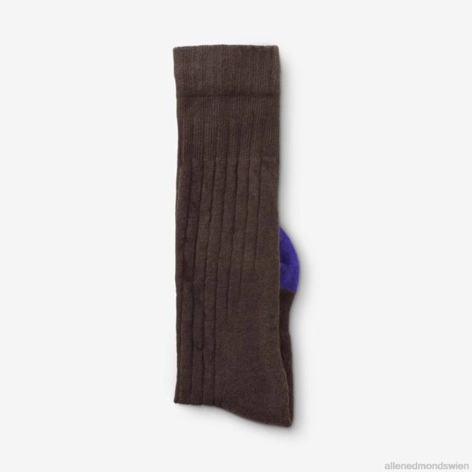 Allen Edmonds Clothing D66B180 | Allen Edmonds Air Dress-Socken aus Baumwolle in der Mitte der Wade braun unisex