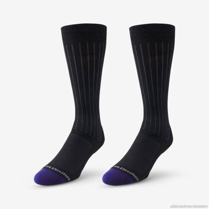 Allen Edmonds Clothing D66B511 | Allen Edmonds Air Dress-Socken aus Baumwolle in der Mitte der Wade Schwarz unisex