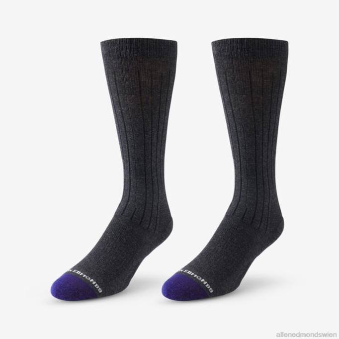 Allen Edmonds Clothing D66B512 | Allen Edmonds Air Dress-Socken aus Baumwolle in der Mitte der Wade Anthrazitgrau unisex