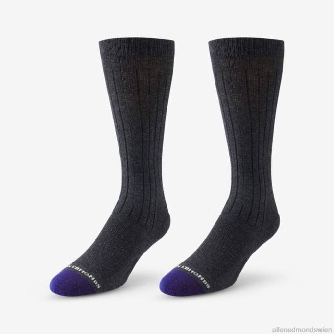 Allen Edmonds Clothing D66B512 | Allen Edmonds Air Dress-Socken aus Baumwolle in der Mitte der Wade Anthrazitgrau unisex