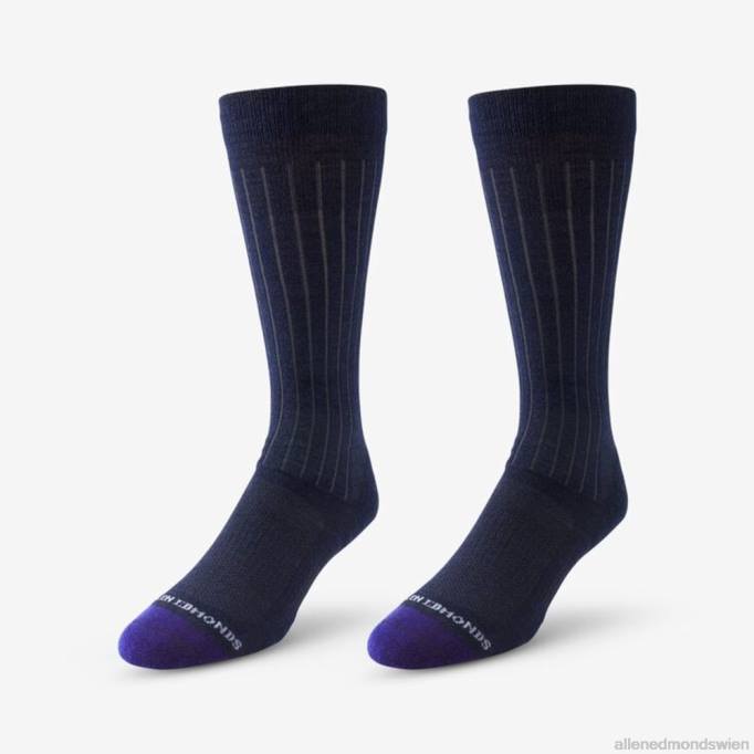 Allen Edmonds Clothing D66B513 | Allen Edmonds Air Dress-Socken aus Baumwolle in der Mitte der Wade Marine unisex