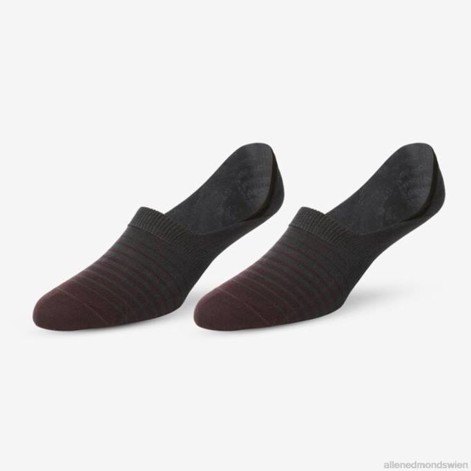 Allen Edmonds Clothing D66B516 | Allen Edmonds No-Show-Socken im 2er-Pack Brombeere/Grau unisex