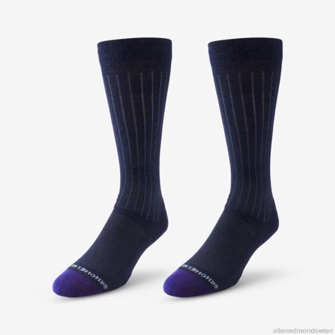 Allen Edmonds Clothing D66B527 | Allen Edmonds Coole Merino-Kleidersocken bis zur Mitte der Wade Marine unisex
