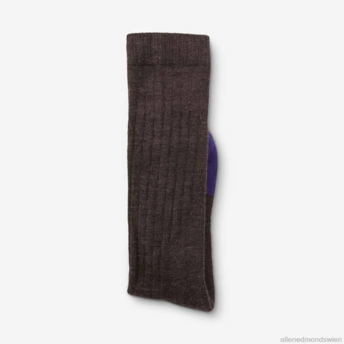 Allen Edmonds Clothing D66B528 | Allen Edmonds Coole Merino-Kleidersocken bis zur Mitte der Wade braun unisex