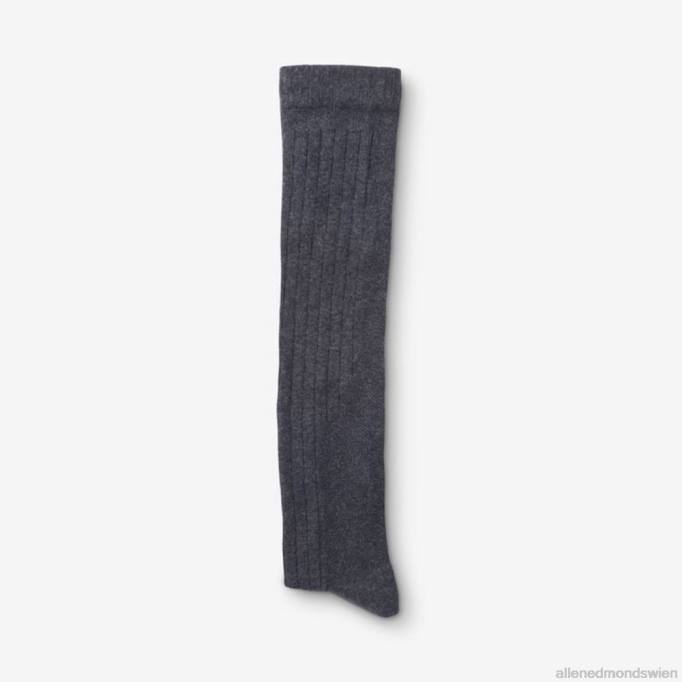 Allen Edmonds Clothing D66B530 | Allen Edmonds Air-Kleiderstrümpfe aus Baumwolle über der Wade Anthrazitgrau unisex