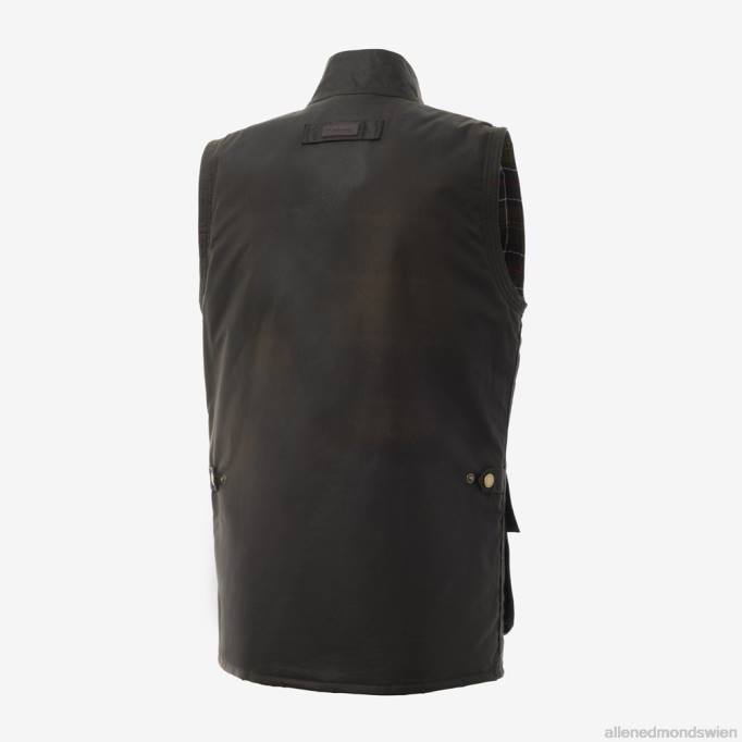 Allen Edmonds Clothing D66B215 | Allen Edmonds Weste aus gewachster Baumwolle von Barbour Westmorland Olive unisex