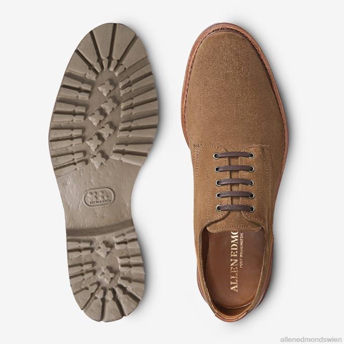 Allen Edmonds Schuhe D66B110 | Allen Edmonds Discovery-Derby-Schuh aus Wildleder Cognac-Schnupftabak Männer