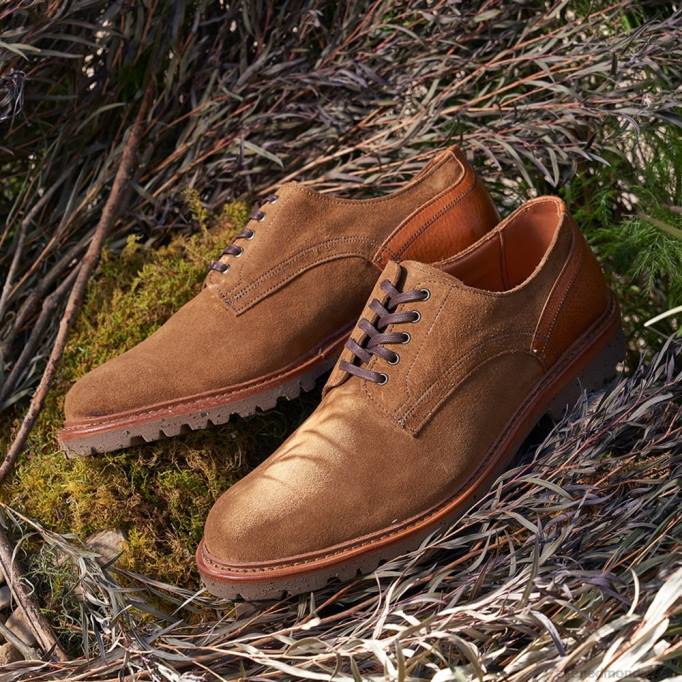 Allen Edmonds Schuhe D66B110 | Allen Edmonds Discovery-Derby-Schuh aus Wildleder Cognac-Schnupftabak Männer