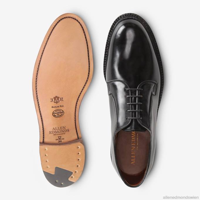 Allen Edmonds Schuhe D66B80 | Allen Edmonds Leeds Shell Cordovan Derby-Schuh schwarzer Cordovan Männer