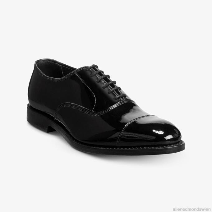 Allen Edmonds Schuhe D66B10 | Allen Edmonds Park Avenue Oxford-Schuh mit Kappenkappe schwarzes Lackleder Männer