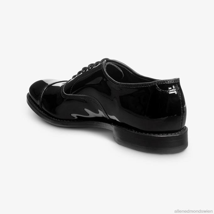 Allen Edmonds Schuhe D66B10 | Allen Edmonds Park Avenue Oxford-Schuh mit Kappenkappe schwarzes Lackleder Männer