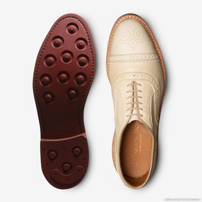 Allen Edmonds Schuhe D66B14 | Allen Edmonds Strandmok Cap-Toe-Oxford mit Dainite-Gummisohle Knochenleder, pflanzlich gegerbt Männer