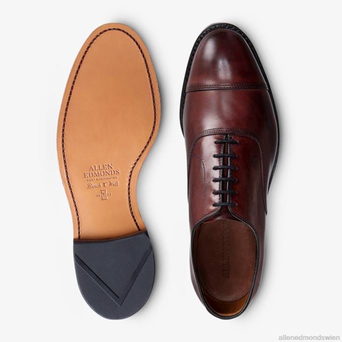 Allen Edmonds Schuhe D66B16 | Allen Edmonds Park Avenue Oxford-Schuh mit Kappenkappe Bordeaux Männer
